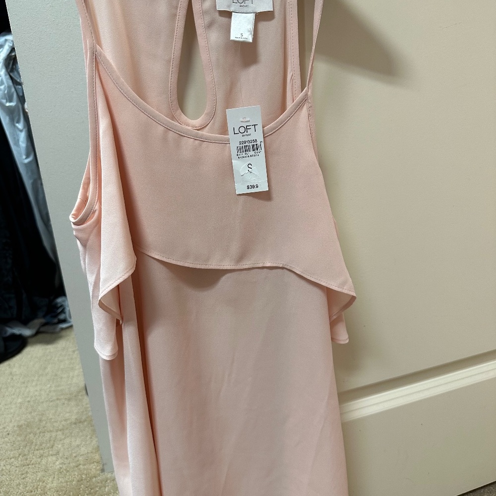 LOFT Pink Cami with overlay